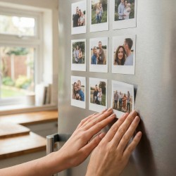 Retro Foto Magnet | Gepersonaliseerde Fotomagneet op Maat (A4)
