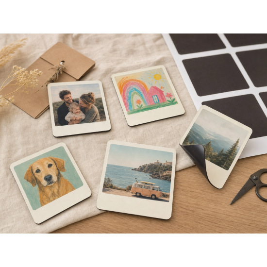 Retro Foto Magnet | Gepersonaliseerde Fotomagneet op Maat (A4)