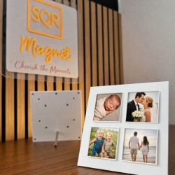 4 Gird Vierkant Acrylic Premium Magneetbord 