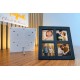 Acrylic Magnet Gallery – Premium Magneetbord met Staander & Magnetische Bevestiging 4 Gird vierkant
