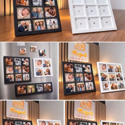 9 Grid vierkant Acrylic Premium Magneetbord