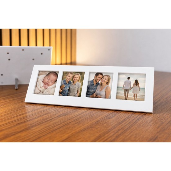 4 Grid Horizontaal Acrylic Premium Magneetbord met Staander & Magnetische Bevestiging 