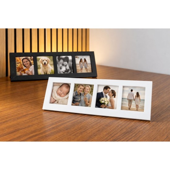 4 Grid Horizontaal Acrylic Premium Magneetbord met Staander & Magnetische Bevestiging 