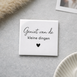 Tekstmagneten 5x5 cm