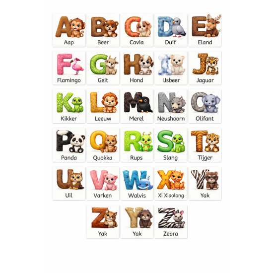 SQR Kids – Dieren Alfabet Magneten